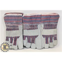 3 PAIR OF LINED WORK GLOVES