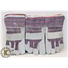 Image 1 : 3 PAIR OF LINED WORK GLOVES