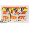 Image 1 : 3 PAIRS OF FLEECE-LINED LEATHER WORK GLOVES