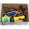 Image 1 : BOX OF ASSORTED TOOLS INCL VISE GRIPS, TAPES, HEX