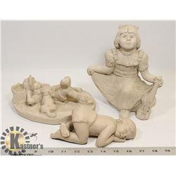 2X AUSTIN SCULPTURES + 1X SCULPTURED TREASURES