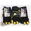 Image 1 : 3 PAIRS OF MED-SIZE LEATHER WORK GLOVES