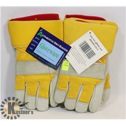 2 PAIRS OF LINED WORK GLOVES