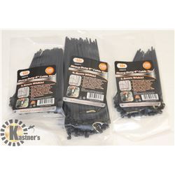 3 NEW PACKS CABLE/ZIP TIES / 100PER