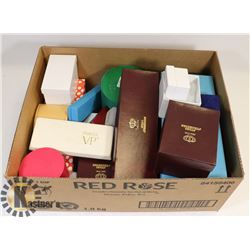 FLAT OF JEWELLERY & WATCH BOXES
