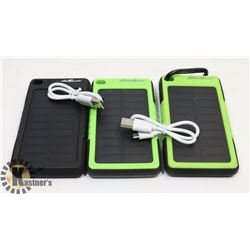 LOT OF 3 EDDIE BAUER SOLAR POWER BANKS 6000MAH