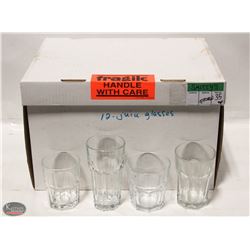 24 ASSORTED SIZE JUICE GLASSES
