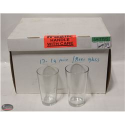 24 ASSORTED SIZE BEER GLASSES