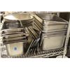Image 1 : LOT OF 14 ASSORTED SIZE STAINLESS STEEL INSERTS W/