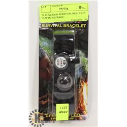 21 FUNCTION SURVIVAL BRACELET NEW IN PACKAGE