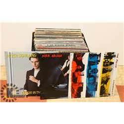 BOX OF ASSORTED ROCK RECORDS.