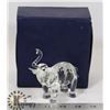 Image 1 : SMALL CRYSTAL RAISED TRUNKED ELEPHANT FIGURE