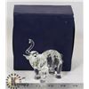 Image 1 : SMALL CRYSTAL RAISED TRUNKED ELEPHANT FIGURE