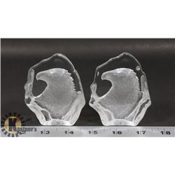 LOT OF TWO CRYSTAL EAGLE DISPLAYS