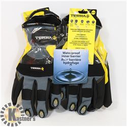2 PAIRS OF XL TERRA DOUBLE-LINED MECHANICS GLOVES