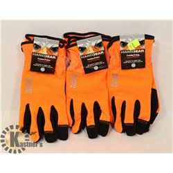 3 PAIRS OF TOUGH DUCK PRECISION FIT GLOVES M/M