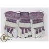 Image 1 : 3 PAIRS OF LINED WORK GLOVES