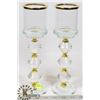 Image 1 : LOT OF 2 CRYSTAL CANDLE HOLDERS