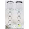 Image 1 : LOT OF 2 CRYSTAL CANDLE HOLDERS