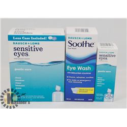 BAG OF EYE SOLUTION AND EYE WASH