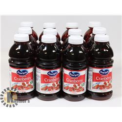 LOT OF 12 OCEAN SPRAY ORIGINAL CRANBERRY COCKTAIL