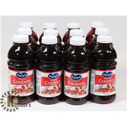 LOT OF 12 OCEAN SPRAY ORIGINAL CRANBERRY COCKTAIL