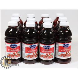 LOT OF 12 OCEAN SPRAY ORIGINAL CRANBERRY COCKTAIL