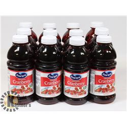 LOT OF 12 OCEAN SPRAY ORIGINAL CRANBERRY COCKTAIL