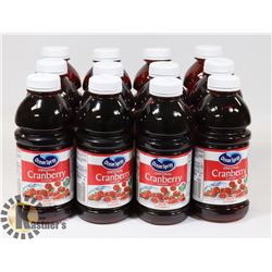 LOT OF 12 OCEAN SPRAY ORIGINAL CRANBERRY COCKTAIL