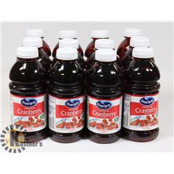 LOT OF 12 OCEAN SPRAY ORIGINAL CRANBERRY COCKTAIL