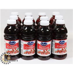 LOT OF 12 OCEAN SPRAY ORIGINAL CRANBERRY COCKTAIL