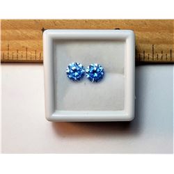 17)  LOT OF 2 MATCHED ROUND  OCEAN BLUE