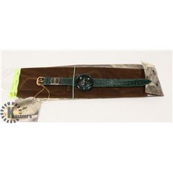 OPALY GREEN LEATHER BAND