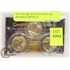 Image 1 : LOT OF 24K GOLD PLATED USA BUFFALO NICKELS