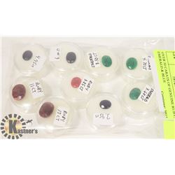 OVER 50 CARATS OF GENUINE RUBY, EMERALD & BLUE