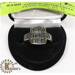 HARLEY DAVIDSON MOTOR CYCLE STAINLESS STEEL RING