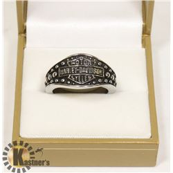 HARLEY DAVIDSON RING SZ 10 SILVER TONE