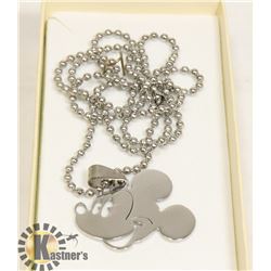 MICKEY MOUSE SHAPED PENDANT WITH TITANIUM STEEL