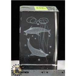 CRYSTAL DOLPHIN HOLOGRAM