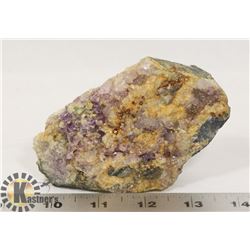 NATURAL RAW AMETHYST, GREEN FLOUNTE CITRINE