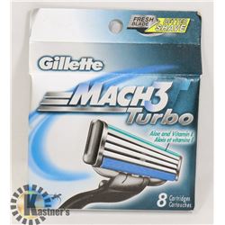 GILLETTE MACH 3 TURBO- 8 CARTRIDGE PACK