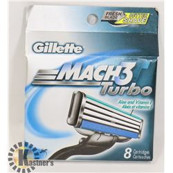 GILLETTE MACH 3 TURBO- 8 CARTRIDGE PACK