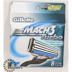 GILLETTE MACH 3 TURBO- 8 CARTRIDGE PACK