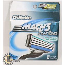 GILLETTE MACH 3 TURBO- 8 CARTRIDGE PACK
