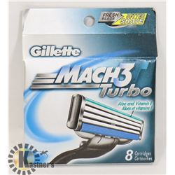 GILLETTE MACH 3 TURBO- 8 CARTRIDGE PACK