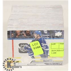 2019-2020 UPPERDECK SERIES 1 SET 1-200