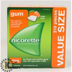 NICORETTE GUM 210 PIECES 4 MG ULTRA FRESH FRUIT