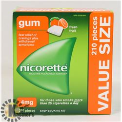 NICORETTE GUM 210 PIECES 2MG FRESH FRUIT