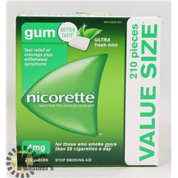 NICORETTE GUM 210 PIECES 4MG ULTRA FRESH MINT