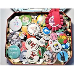 7)  CHRISTMAS TIN CONTAINING DOZENS OF